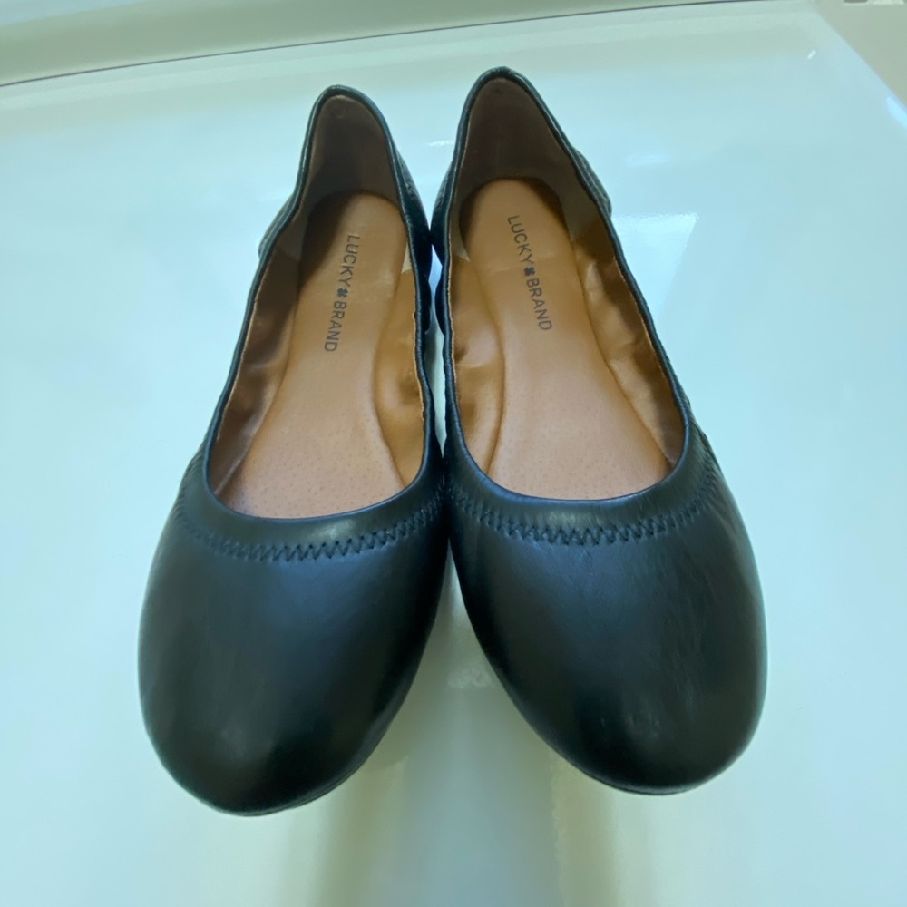 Lucky Brand Black Ballet Flats 8.5 M